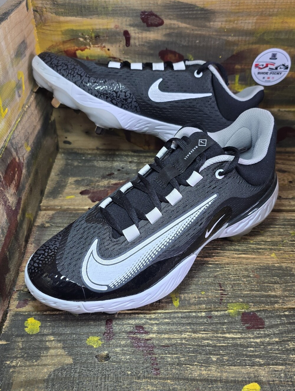 ⚾️ New - Nike Alpha Huarache Elite 4 Baseball Cleats‎ Black DJ6521-011 - Men 8.5